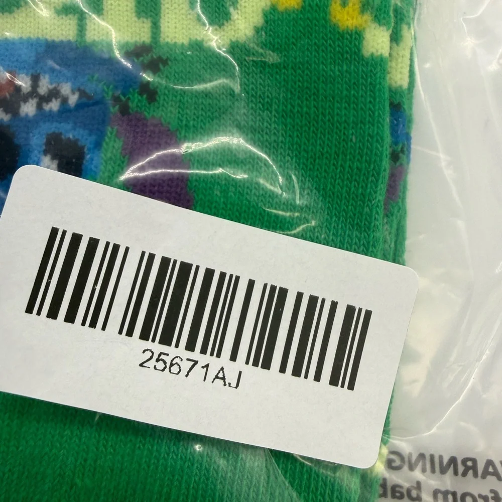 Disney Stitch Lucky Irish Socks Green St‎ Patrick's Day Crew Horseshoe NWT Adult